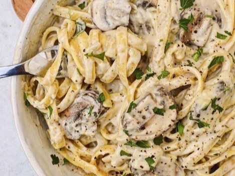 Recipe: Vegan Mushroom Fettuccini Alfredo