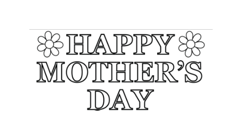 Activity: Color In Mother's Day Card